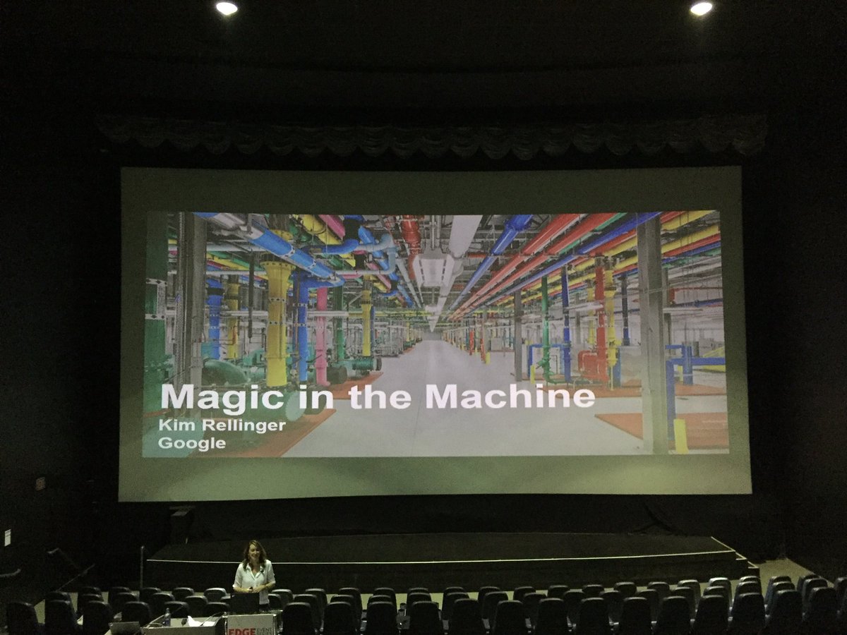 #OKGoogle: teach me about #MachineLearning. Loving Tourism Toronto’s first EDGE Event featuring Kim Rellinger from Google at Scotiabank Theatre.