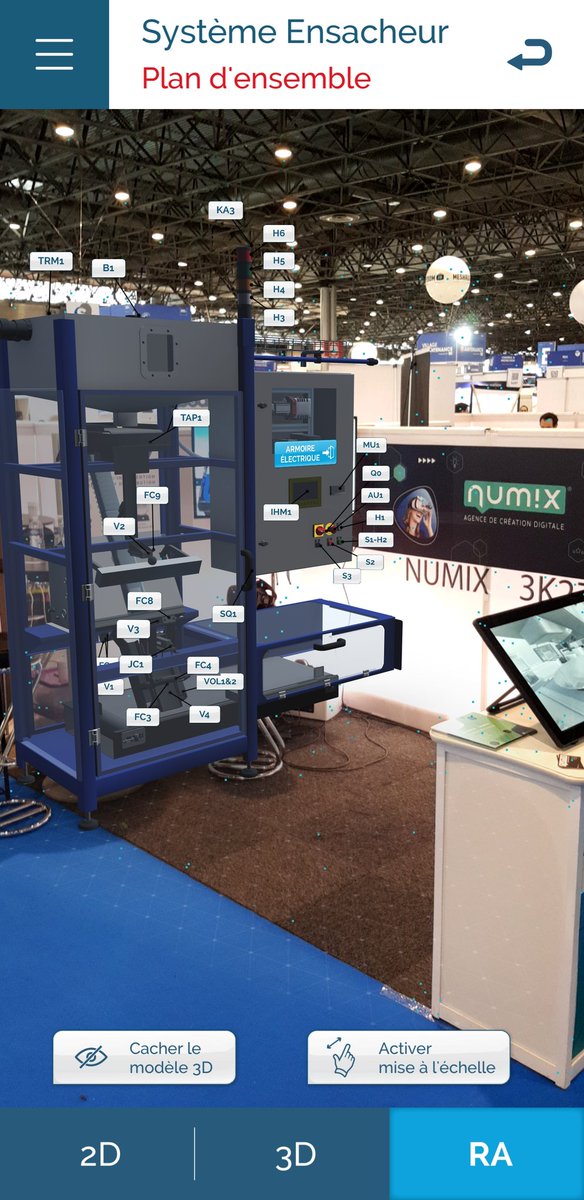 AgenceNumix's tweet photo. Cet automate est 100% virtuel. Découvrez le en #RealiteAugmentee sur le stand Numix 3K27. Nombreuses applications comme l'aide à la maintenance industrielle #GlobalIndustrie.#AR #VR #Simulation https://t.co/qXY3MVL8kj