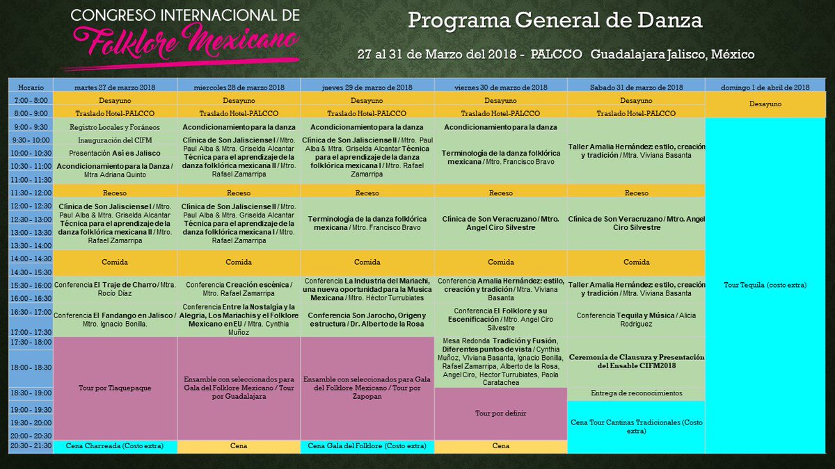 CIFolkloreMX's tweet photo. ¡Bienvenidos todos los asistentes del Primer Congreso Internacional de Folklore Mexicano!

A continuación te recordamos todas las actividades de hoy https://t.co/NPXSP82Cw1