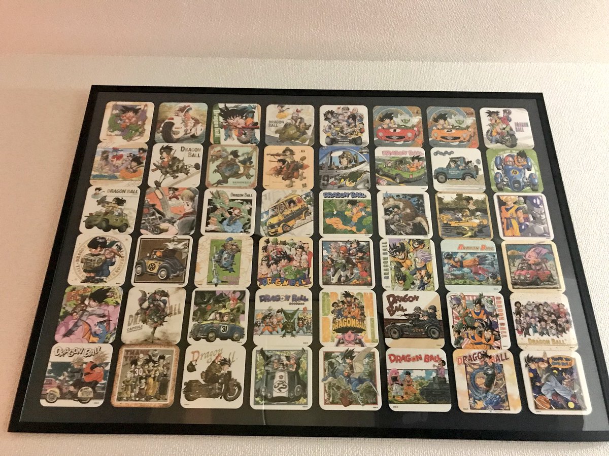 ドラゴンボール　ジャンプ展　アートコースター15点　セット　額縁入り できたー！！！ ジャンプ展のドラゴンボールアートコースターを丸ごと