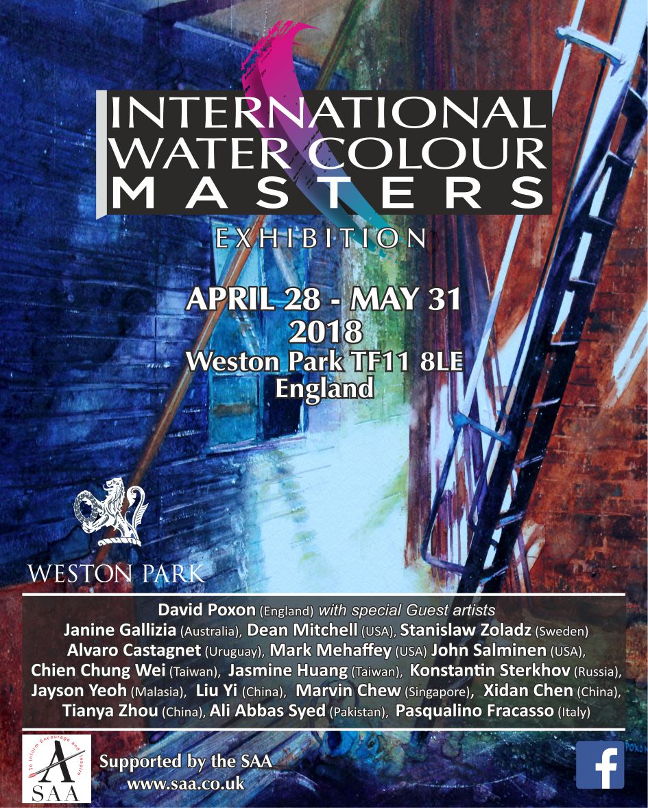 davidpoxonri's tweet photo. #IWMWestonPark International Watercolour Masters 2018 #TheSAA #WestonPark #Bestartbooks https://t.co/Gs8pJaxUc5