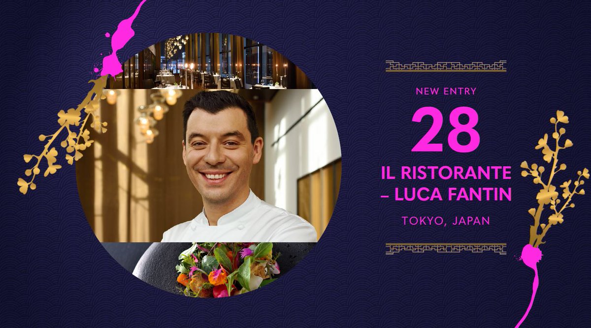 No.28 is another new entry, it’s Il Ristorante – Luca Fantin in #Tokyo, Japan. #Asias50Best <a href="/fantin_luca/">luca fantin</a>