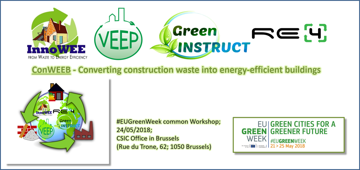 ConWEEB_EU's tweet photo. Please be informed that the ConWEEB Workshop registration form is ready and officially published on the following link: https://t.co/Zqjt2zApUv .. @InnoWEE_H2020 @VEEP_Project @green_instruct @RE4_project .. @EU_ENV @EU_ecoinno @EU_EASME https://t.co/DJf8deZf4m