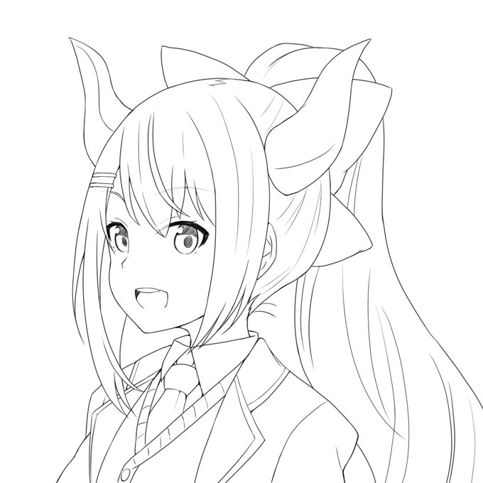 でろーん配信みながら一緒に線画やりました!難しい!けど楽C#樋口楓 #ディープブリザード #にじさんじ #でろおんえあ 