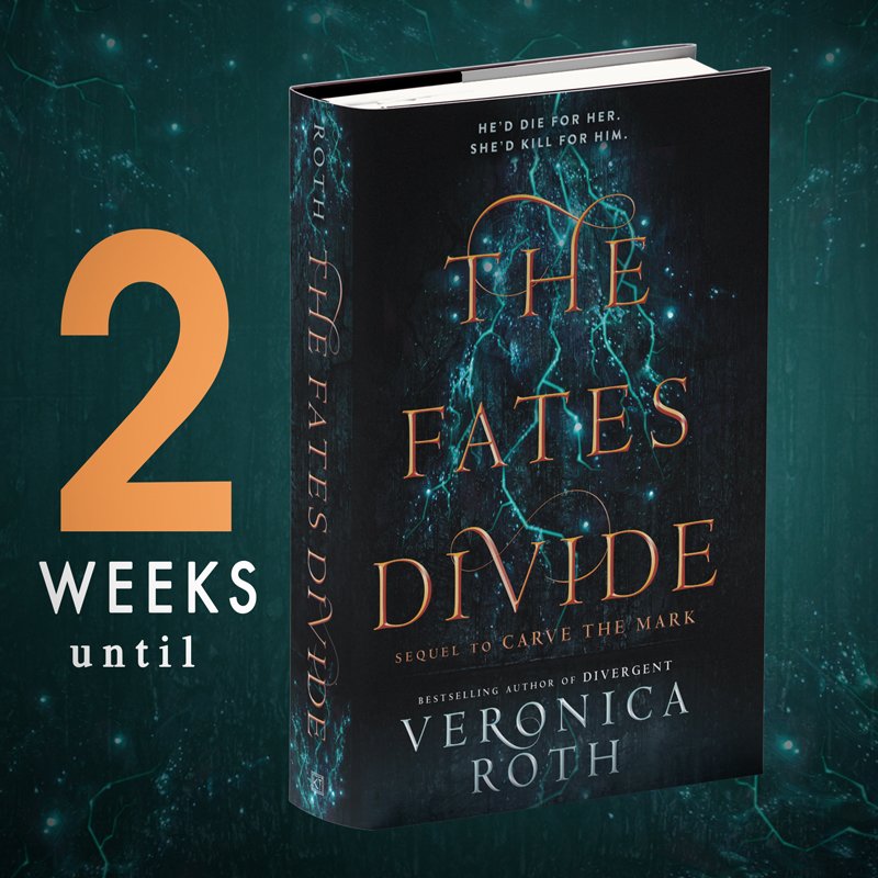What does fate have in store for Cyra and Akos?😬 You can find out in just two weeks when THE FATES DIVIDE - the sequel to Veronica Roth's CARVE THE MARK - goes on sale!