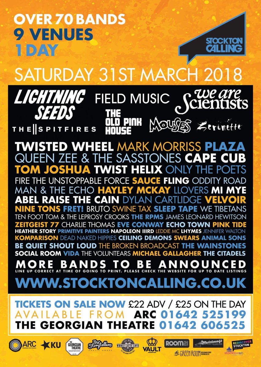 The_RPMs's tweet photo. #Stocktons calling to the faraway towns! This #Saturday we're playing #stocktonscalling at the @vaulthiddenbarts at 8:30pm alongside some killer acts such as the mighty @wearescientists the electrifying @theoldpinkhouse the killer @fieldmusicmusic and many many more #bands! https://t.co/jtXj8fySy6