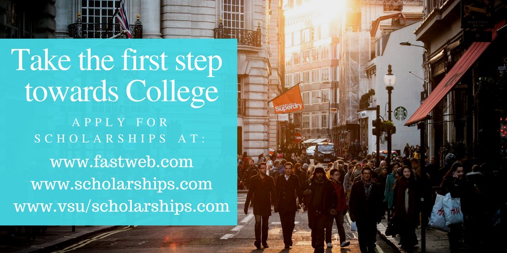 Students! Apply for scholarships before they are taken by someone else. Apply: 
fastweb.com scholarships.com
#Scholarships #collegeadvice #VSU