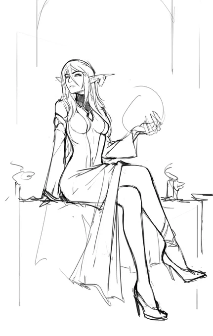 Now just to figure out what kind of elf to paint her as ahah 