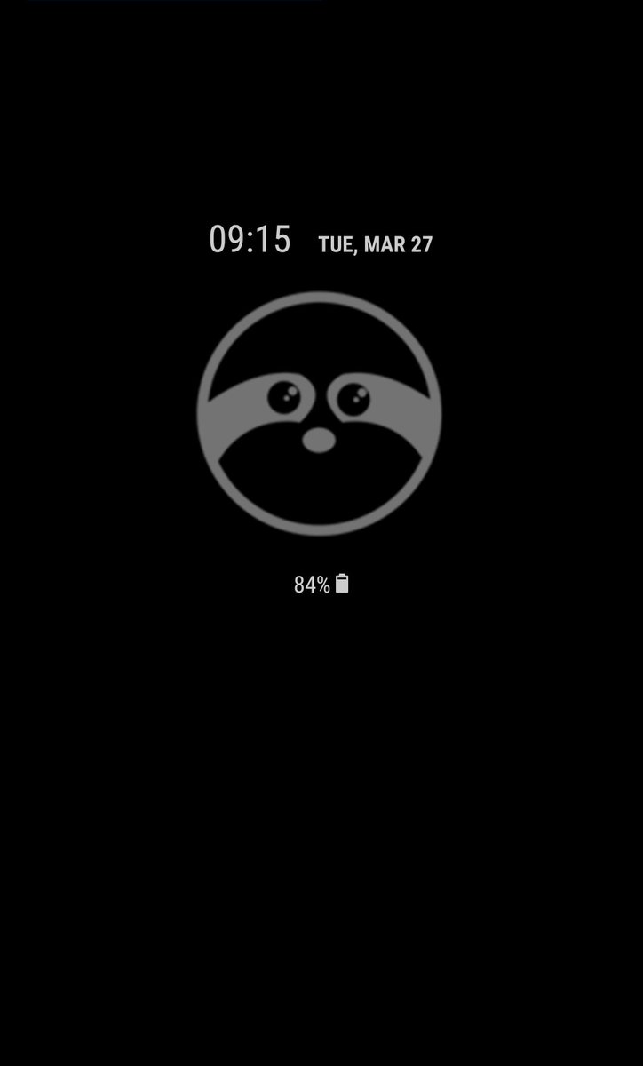 itz_abb6's tweet image. Custom Always on Screen, Wallpaper, AND keyboard.

#TeamSloth