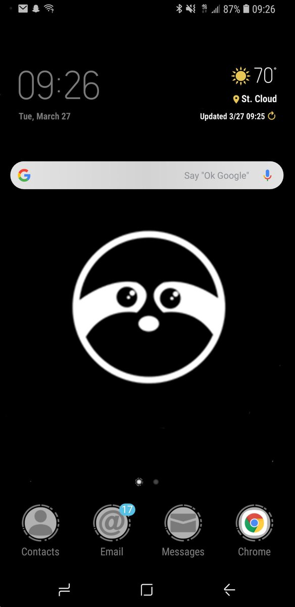 itz_abb6's tweet image. Custom Always on Screen, Wallpaper, AND keyboard.

#TeamSloth