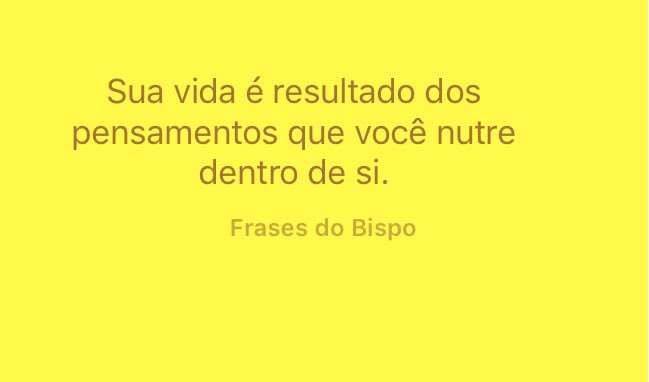 Joonhatan's tweet photo. Frases do Bispo Macedo - Sua vida é resultado dos pensamentos que você nutre dentro de si. https://t.co/rNM1icLpJP