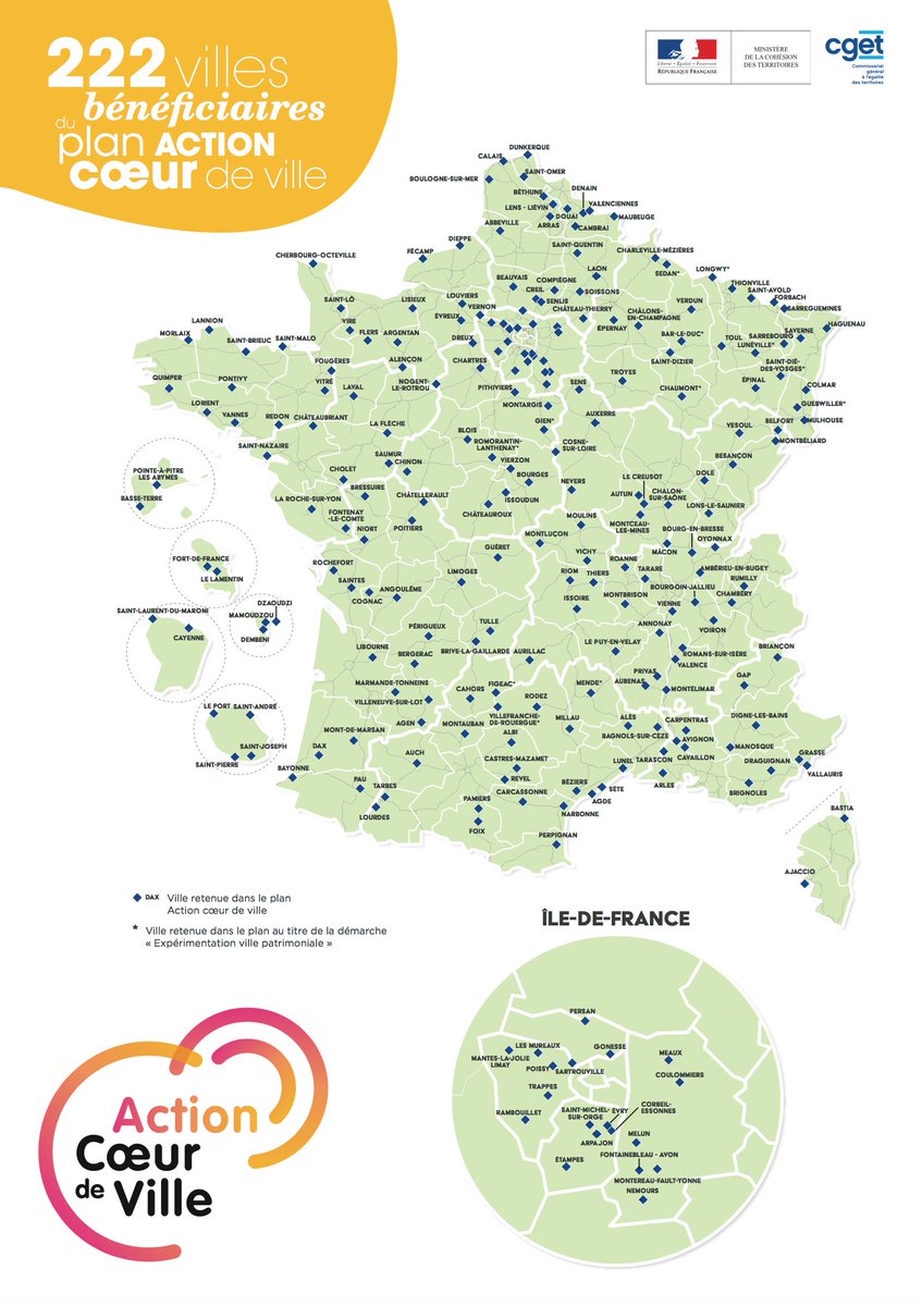 VilledEvryCourc's tweet photo. INFO - Évry est retenue pour le Plan d’action cœur de villes. Notre ville fait partie des 222 villes moyennes qui bénéficieront des 5 mds € de ce programme dont la mise en oeuvre s’effectuera jusqu’en 2022.
@fchouat @grandparissud https://t.co/hhn5FDi3g5