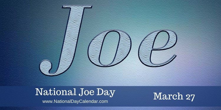 stockrose2008's tweet photo. Enjoy a cup of joe with all of your friends named Joe, Jo, Joette, Joey, Joseph, Josephine, Johanna, Joann, Jodie or any variant of the name Joe every year on March 27th, National Joe Day.  #NationalJoeDay https://t.co/Td9ZsMixzr https://t.co/Hin2ndD92u
