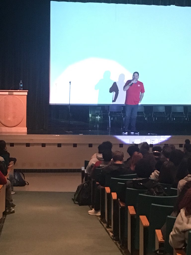 Watching <a href="/RayLozanoSpeaks/">Ray Lozano</a> drop some drug awareness knowledge to our ss! @SHHSRebels <a href="/RebelCasts/">South Hagerstown Media</a>