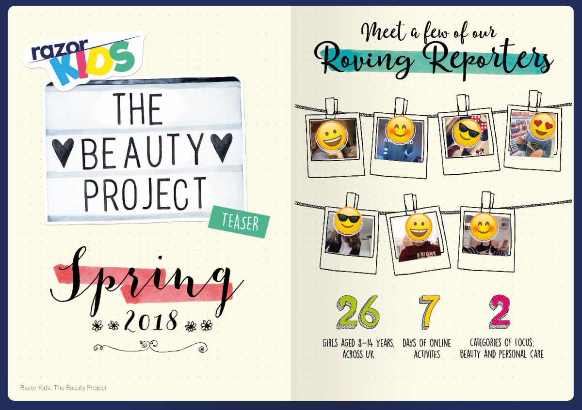 RazorResearch's tweet image. Following #LesleyRazor's #beautyandthebeast article earlier this month, we're excited to present #RazorKids' #thebeautyproject. To find out what our young #RovingReporters have to say, drop us a line or give us a call. #beauty #personalcare #brands #retail #marketresearch