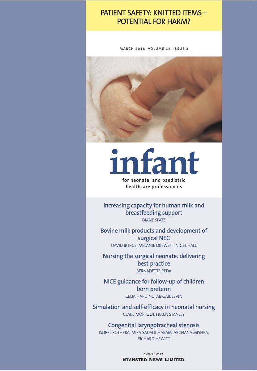 Check out the March issue of Infant journal. Now available and jam-packed with authoritative articles for the multidisciplinary team caring for sick or premature babies…infantjournal.co.uk