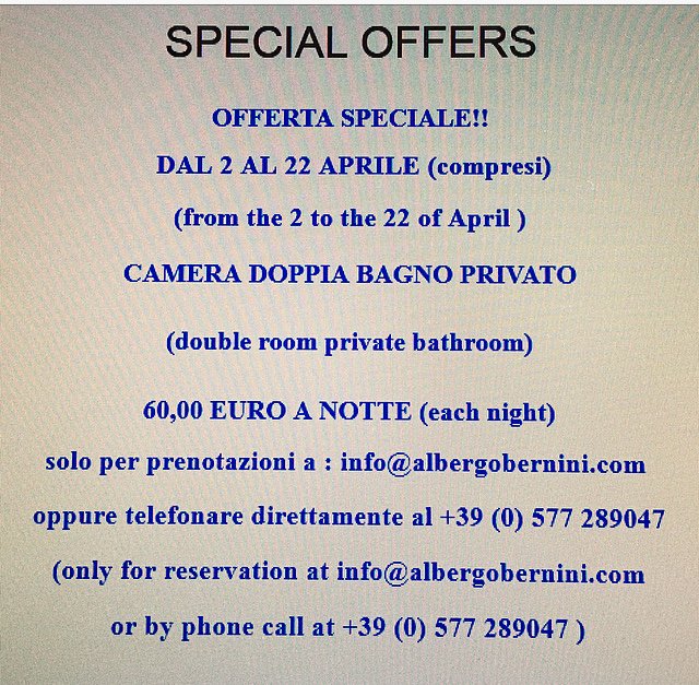 AlbergoBernini's tweet photo. OFFERTA SPECIALE!! 👇🏼☀️ https://t.co/6jkiecHrZu