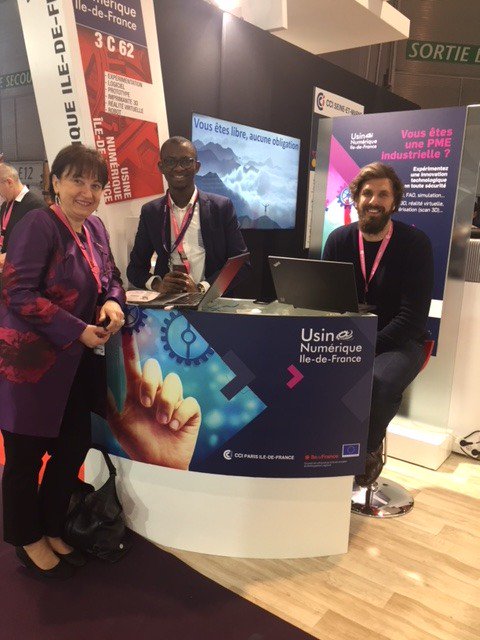 CCI_entreprises's tweet photo. Vous souhaitez expérimenter 1 #logiciel ou développer 1 #innovation technologique ? Vous êtes 1 #PME industrielle francilienne ?
Venez en discuter sur le salon #MIDEST (hall 3 stand 3C62) avec notre équipe Usine Numérique IDF ! #semaineindustrie #usinenumerique #industriedufutur https://t.co/q3h4nzULR1
