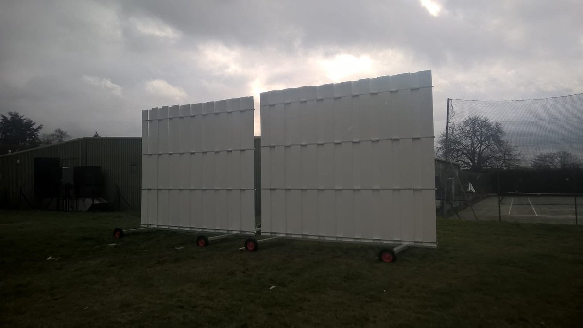 New sight screens at <a href="/AylesburyTownCC/">Aylesbury Town Cricket Club</a> installed today. All our wheeled sight screens come with free <a href="/extracoverins/">ExtraCover</a> insurance for 1 year. #cricket #cricketclub #sightscreens #insured #covered
