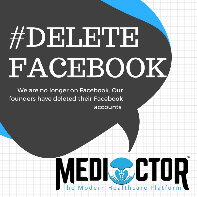 Medioctor's tweet photo. We are no longer on #Facebook. Our founders @p_behera66 and @subbuiyer have also deleted their respective accounts. @hreemm also deleted their facebook business pages https://t.co/nNMyXL8qvA