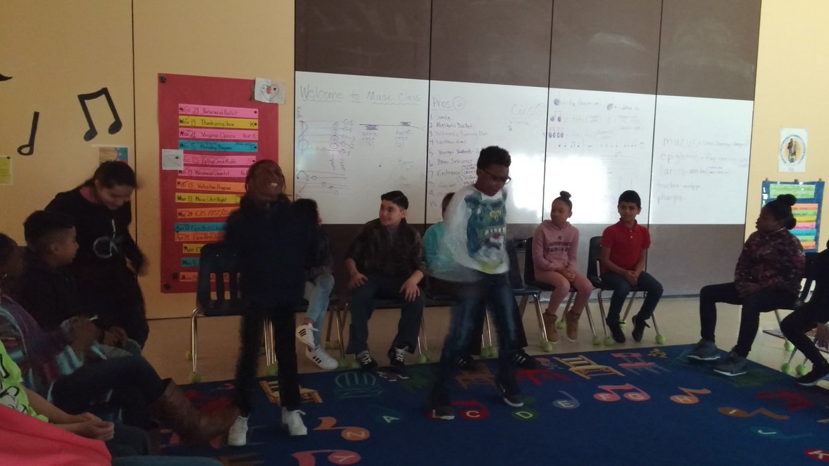 SydnorBWES's tweet photo. 5th graders doing "The Floss" dance while they brush up on their Multiplication Tables in music class!😊 https://t.co/vA3fRHdZdl