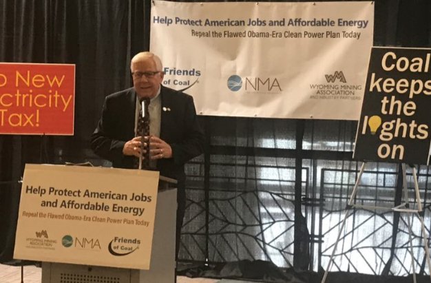 countoncoal's tweet photo. Sen. John Barrasso (WY) and Sen. Mike Enzi (WY) talking to coal miners about the need to repeal the Clean Power Plan today in Gillette, WY. #coal #countoncoal #cpp #cleanpowerplan #repeal #coalkeepsthelightson https://t.co/g2jBDvslTD