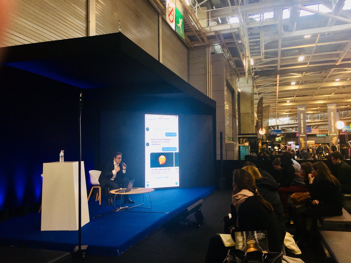 VignonPenelope's tweet photo. @alexandre3h33 nous fait une super conférence sur les #chatbots et plus particulièrement sur #BotmoileQI au #salonMPV ! 👌

Découvrez en plus sur : https://t.co/7cvvhYfRCK

#chatbot #machinelearning #salonmpv #IA https://t.co/j6p3UIIxO1