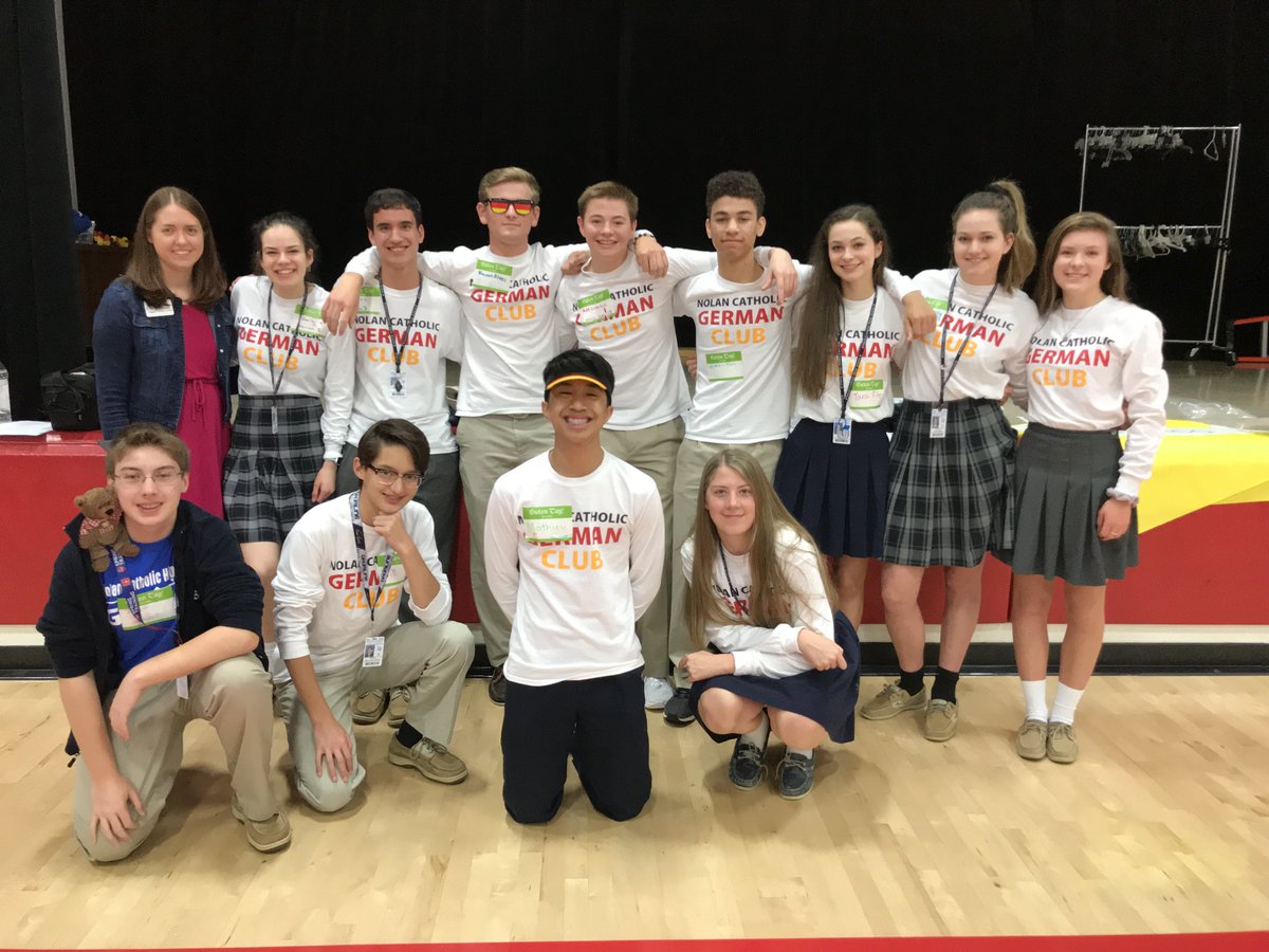 Danka to the Nolan Catholic High School German Club for visiting our 8th graders and showing them that German can be fun!!
