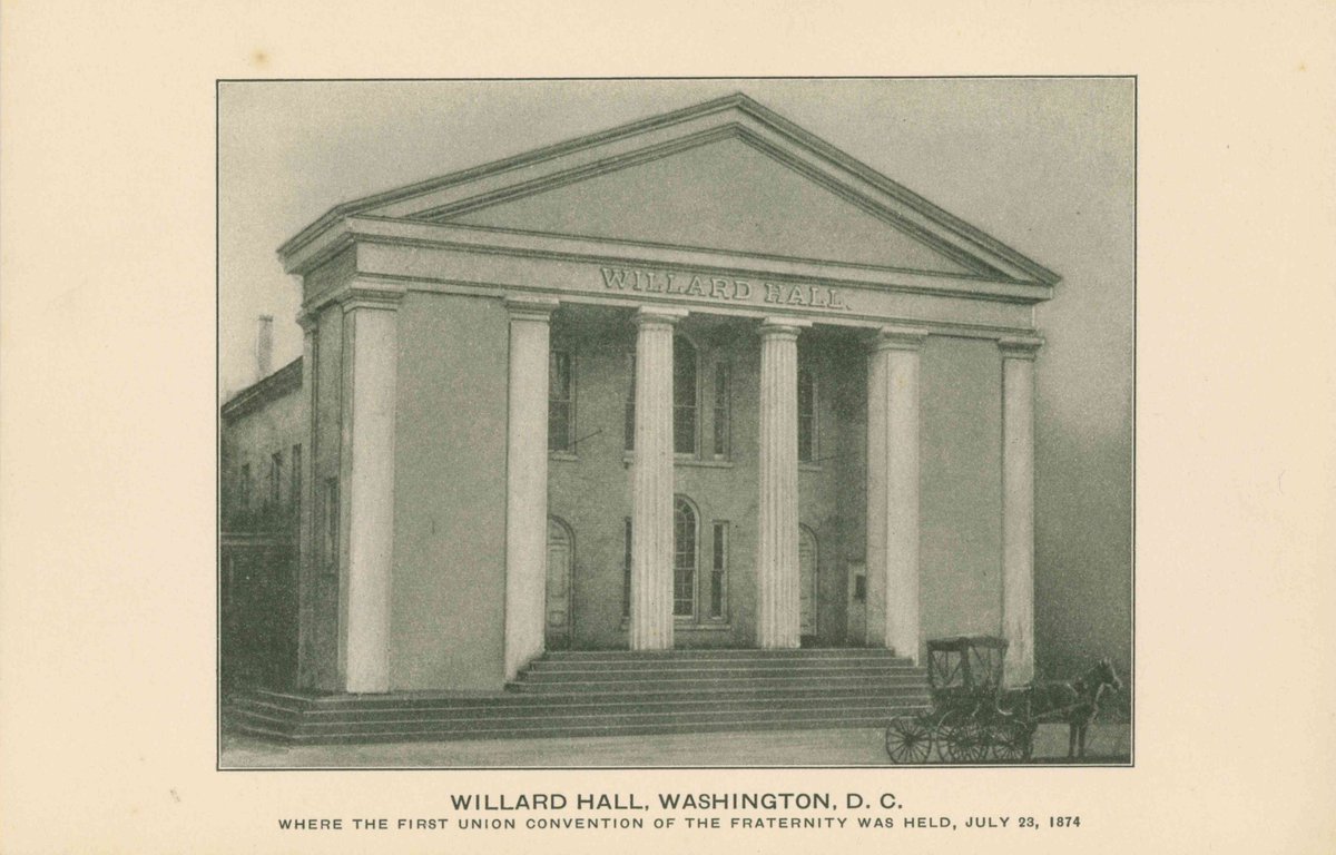 On this day in 1874, after years of negotiations, delegates from the Northern and Southern Orders met at the Willard Hotel in Washington, DC. Our Brothers voted to Unite, finally bringing together all three Fraternities which bore the name Chi Phi