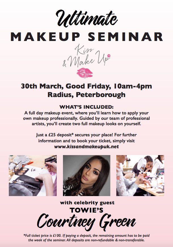 Take advantage of our last-minute Makeup Seminar SUPER OFFER with Kiss & Make Up! 💋💄 To book your place, please email bookings@kissandmakeupuk.net today and quote SOLSTICEMAKEUP. 🤩