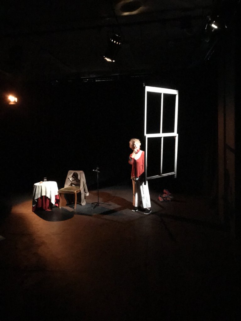 “I can see through the window, gorgeous in the moonlight...” Tech ready for tonight @Omnibus_Theatre  - book now bit.ly/2DrKiFB