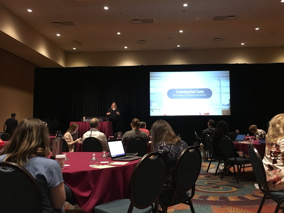 GabrielaCRodasC's tweet image. As a new Training Manager I thought the eLearning Boot Camp session with @trinarimmer was the way to start! #LSCon #ELearning