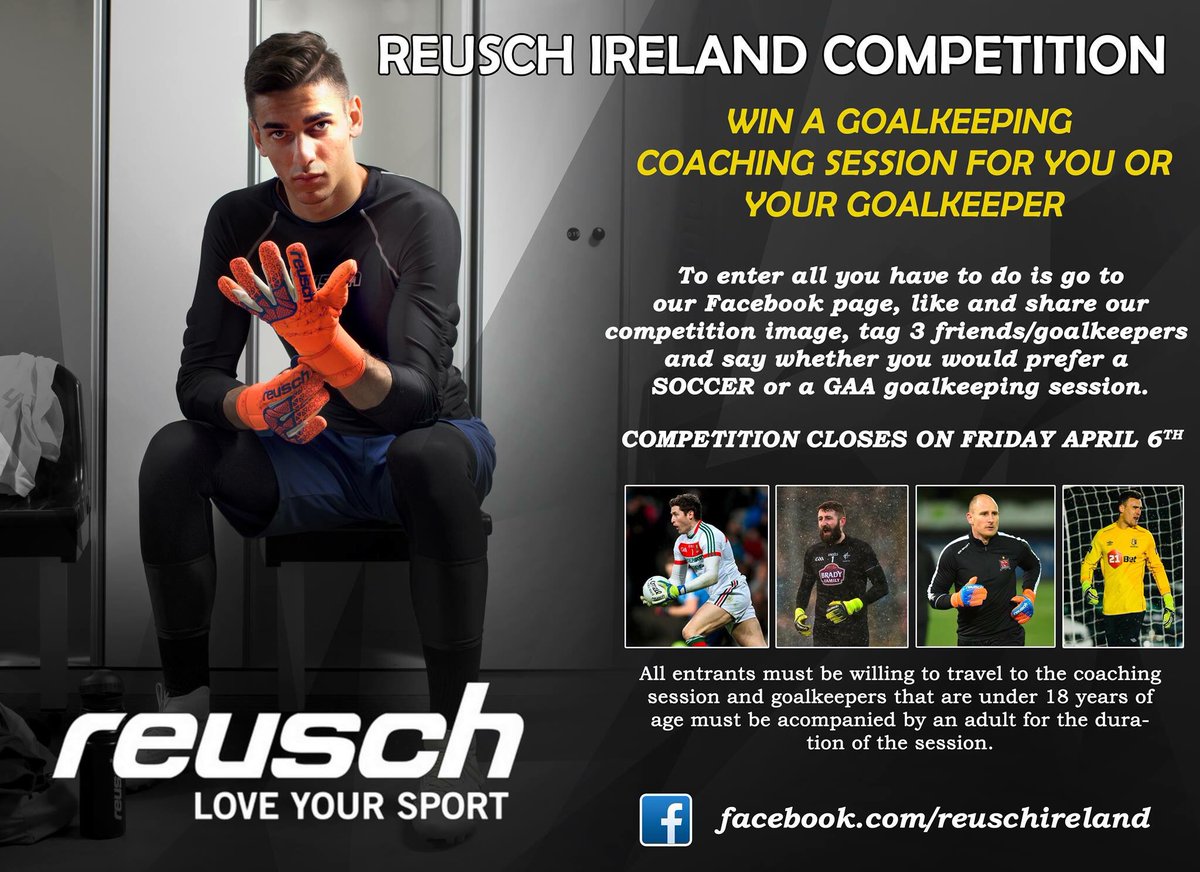 Don’t forget to visit our Facebook page to enter the competition, a chance of a lifetime to get coached by some of Ireland’s top GK’s, Pls follow, RT and like to enter as well 🙌