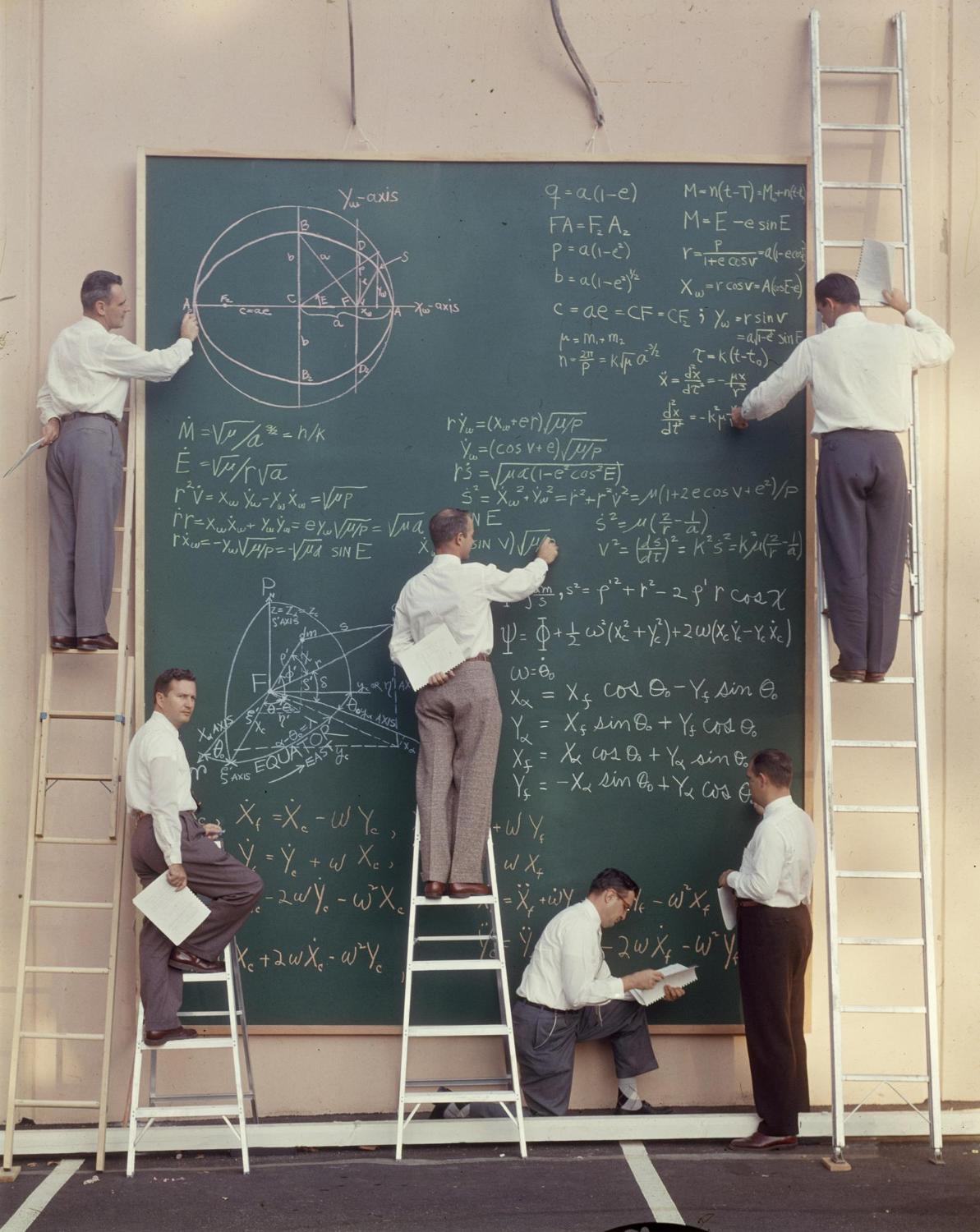 History On Twitter Before The Days Of Computers Employees At Nasa Would Have To Go About Conveying Their Knowledge In A Much More Laborious Way Pictured Here Are Six Unidentified Scientists Using