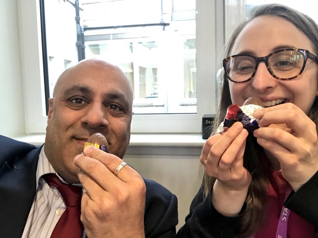 LGA_Labour's tweet image. When the boss @MrPeteRobbins is away it’s creme egg time for @hannoir and @martinangus #sugarisnotpoison #sugarisgood #almosteaster