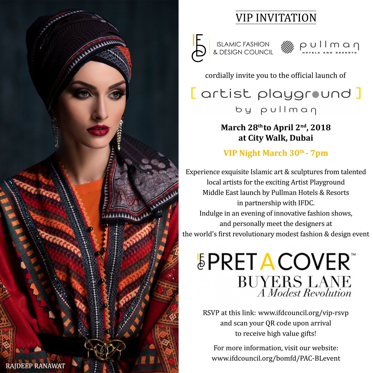 Join us for the exciting Middle East launch of Artist Playground by Pullman in partnership with Islamic Fashion and Design Council, from March 28th - April 2nd at the #CityWalkDubai!
