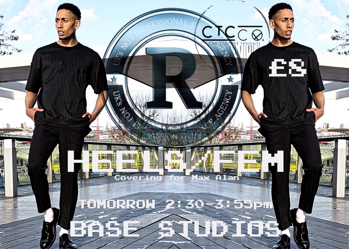 chris_tendai's tweet photo. #COVERING
for the lovely @maxyrazor at BASE STUDIOS @basedancestudios TOMORROW (Wednesday)
.
.
Heels/Fem All Levels
2:30-3:55pm
£8
.
.
Come get yo life 🔥🔥
#loverudeye #CTChoreo #choreographer #creative #class #heels #fem #commercial #dance #basestudio https://t.co/hEIDVwyRnA