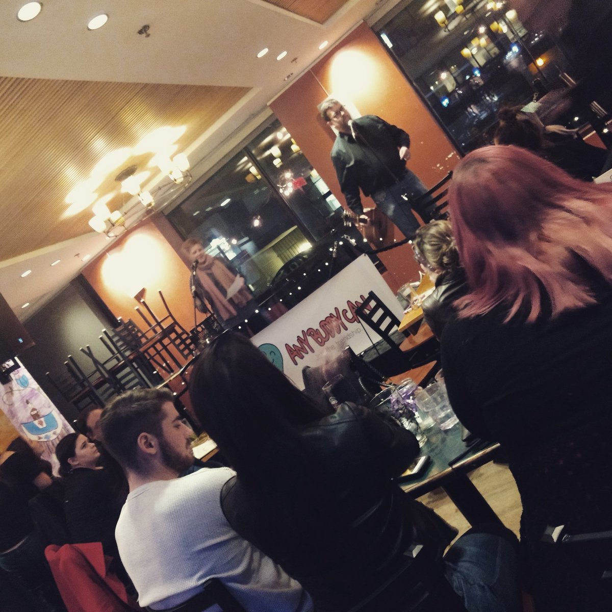 daniellejallard's tweet photo. I really love my job. Got to see my students in their charity event planning glory, got to support them with a song, and got to see my two amazing colleagues do #pinkfloyd justice. #ACPR #ottcity #anybuddycan #jointhefriendship https://t.co/0aRlkExAU8