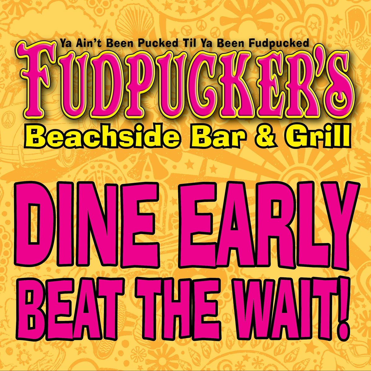 Fudpuckers's tweet photo. More people in time means longer wait times! Done with us before 5pm to #BeatTheWait! #Destin #DestinFlorida #Fudpuckers https://t.co/iT5a6MWKxS