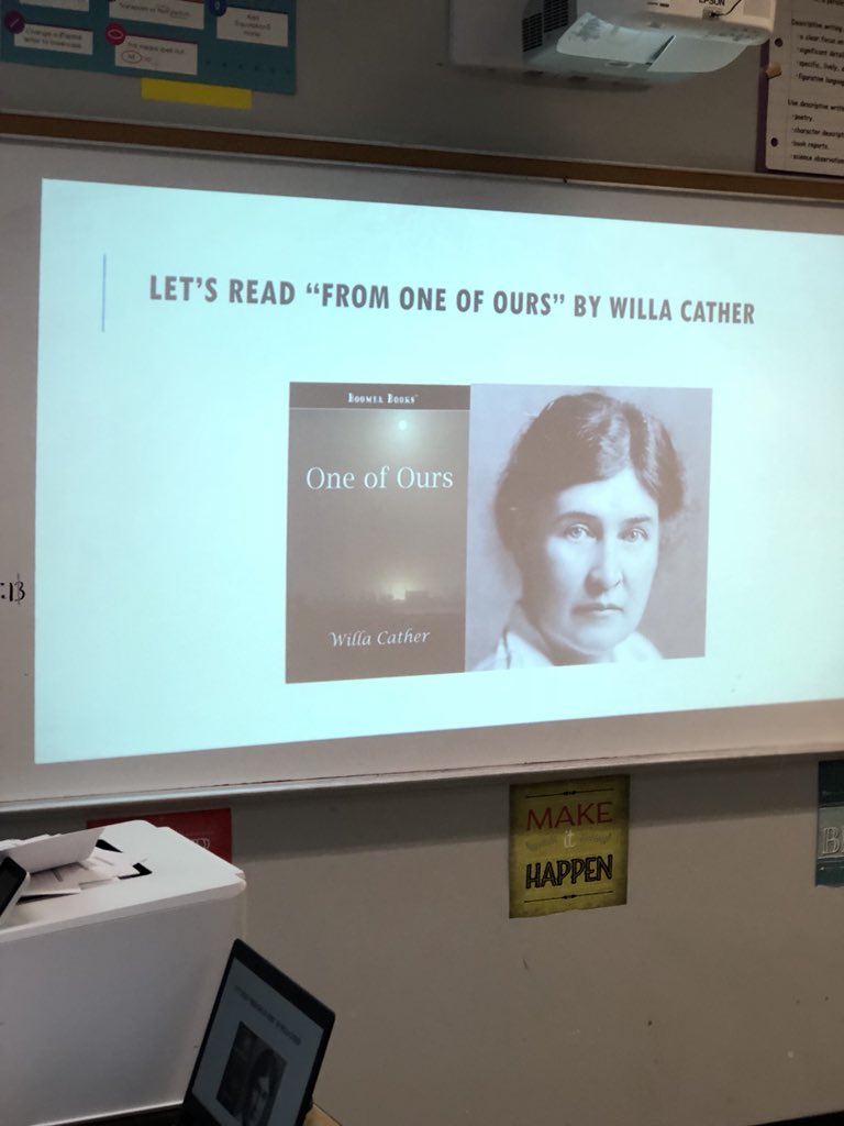 decentgriffin's tweet photo. Willa Cather’s often difficult prose will not surprise these freshmen. @AltidorELA reads the rigorous text highlighting the text for imagery and characterization. These resources were pulled directly from Georgia Milestone Am. Lit Assessment Guide. #milestoneprep https://t.co/FYfT23AYnq