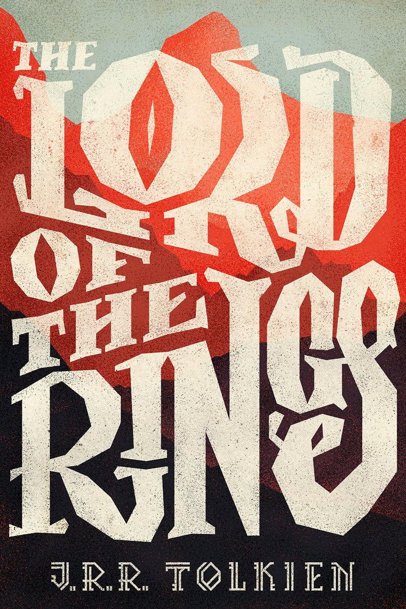studioMUTI's tweet photo. The Lord of the Rings. Part of a series of #typography based book covers. #MUTI #illustration #lettering https://t.co/8BovvlpaGc