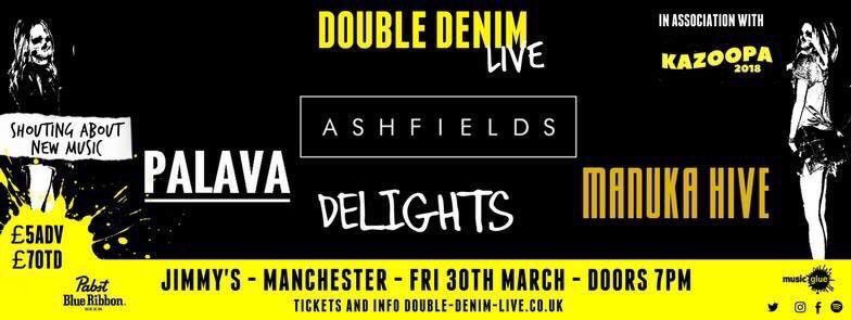 FRIDAY we play @jimmys_nq with @AshfieldsBand @PALAVAUK and @ManukaHive thanks to @DoubleDenimLive‼️ TICKETS ONLY £5 musicglue.com/double-denim-l…