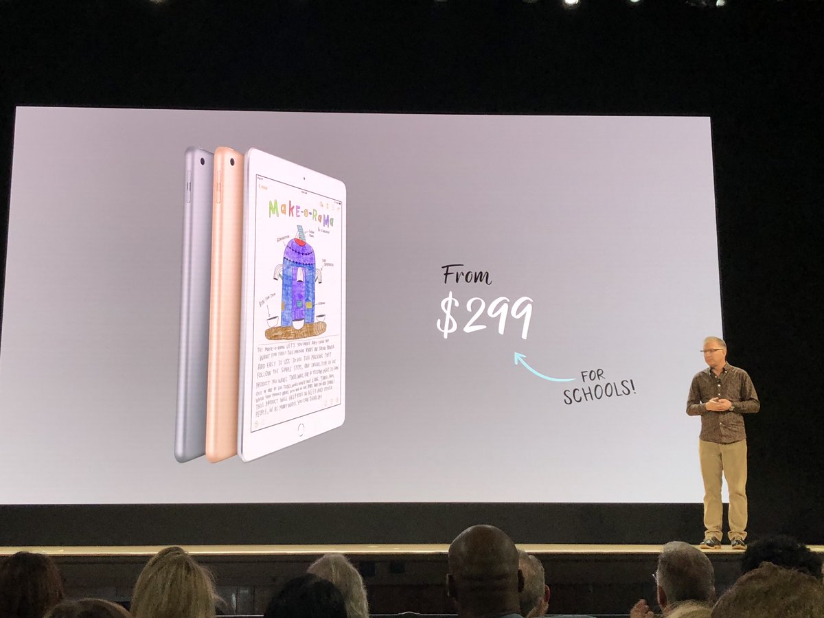 svenstein's tweet image. Das neue Einsteiger-iPad gibt's in Deutschland ab 349 Euro und ist damit 50 Euro günstiger als das bisherige Günstig-Modell. #AppleFieldTrip