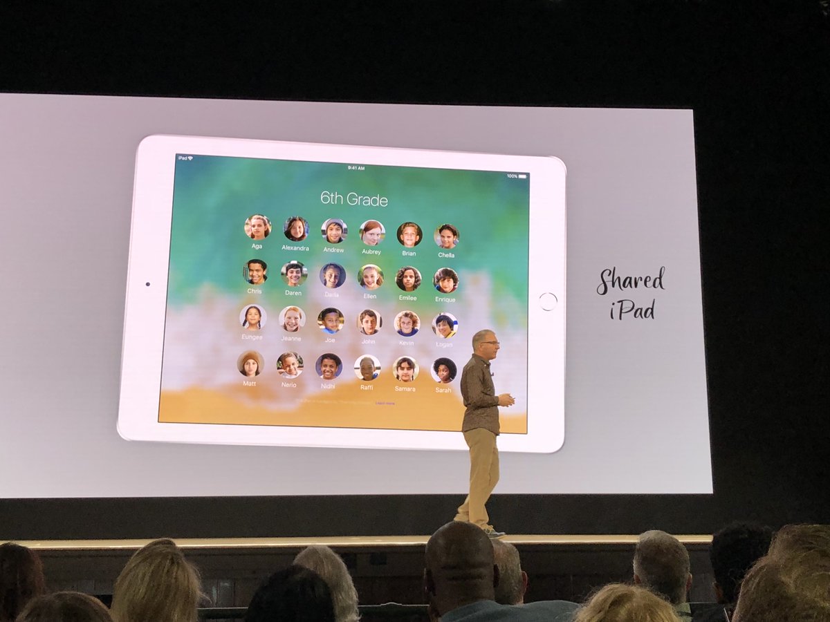 svenstein's tweet image. Das ist wichtig (nicht nur) für Schulklassen: Auf dem iPad lassen sich künftig diverse Nutzerprofile anlegen, so dass ein Gerät von vielen Nutzern verwendet werden kann. #AppleFieldTrip