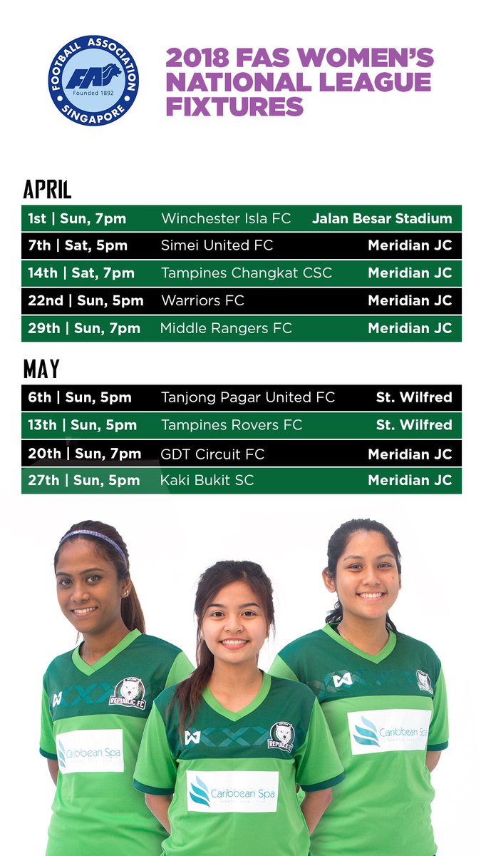_republicfc's tweet photo. Please take note of the change in our opening fixture against Winchester Isla FC! KO 1st Apr, Sun, 7pm @ Jalan Besar Stadium. See you there! #republicfc https://t.co/7589buff2F