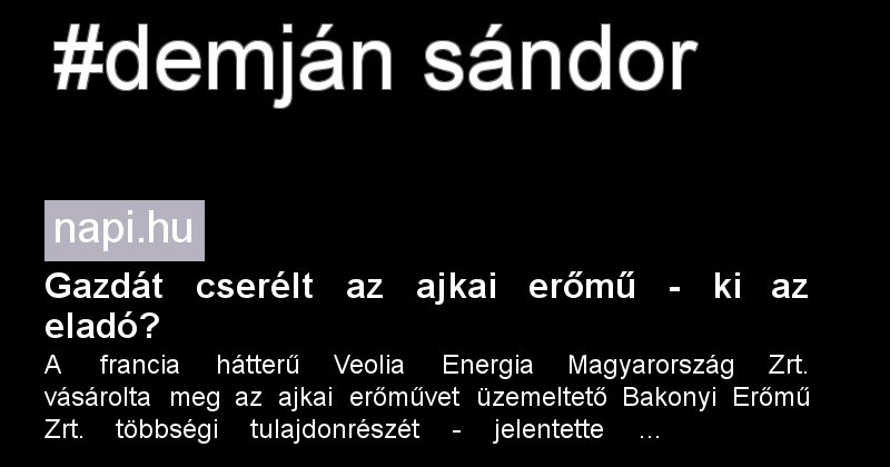 kozoshir's tweet photo. Gazdát cserélt az ajkai erõmû - ki az ela...  #erõmû #eladás #demján sándor #mnv zrt - https://t.co/vLji58hYlF https://t.co/nDZ4VkQEdI