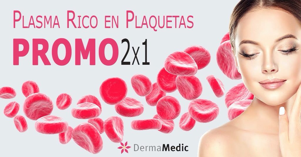 DermaMedicCba's tweet photo. ¡Recuperá tu piel con Plasma Rico en Plaquetas!

¿Plasma Rico en Plaquetas?
El Plasma Rico en Plaquetas consiste en la aplicación de plasma autólogo con plaquetas, las cuales son activadas para que liberen factores de crecimiento y sustancias activas de sus gránulos. 
PROMO 2x1! https://t.co/6xtCEvImp9