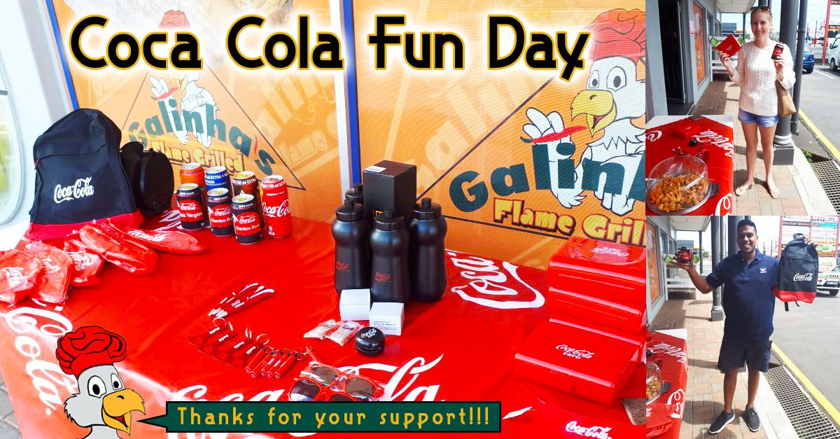 GalinhasChicken's tweet photo. Thanks to everyone who supported our @CocaColaCo fun day! It was a #jol hanging out with our bruh’s. We look forward to the next one.
CLICK HERE TO VIEW OUR PICS https://t.co/qorOlmdQOQ
#GalinhasChicken #CocaCola #Promo #FunTime #ChickenWithAttitude #KZNSouthCoast https://t.co/nNjJwMJ1Rw