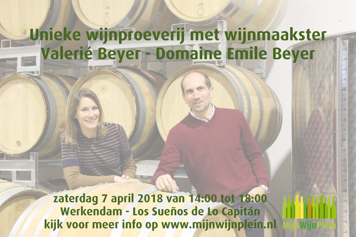 Heb je 7 april al in je agenda staan? Drie unieke wijnimporteurs organiseren hun derde proeverij. Valerié Beyer - Domaine @emilebeyer is aanwezig en verteld je graag meer over haar karaktervolle wijnen tijdens de proeverij  mijnwijnplein.nl/blogs/evenemen…