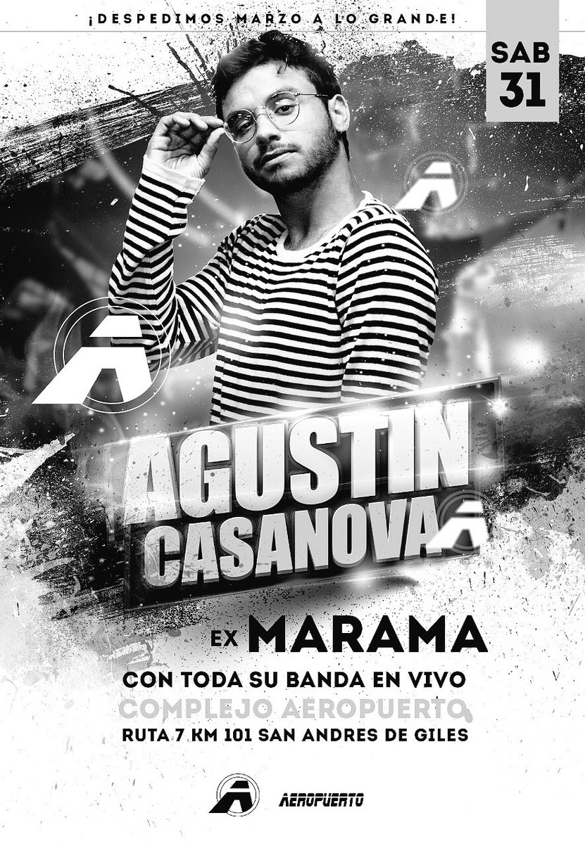 AeroComplejo's tweet photo. Martes de entradas Gratiiiis para ver este finde a #AgusCasanova y su banda! .

Queres participar  del sorteo ?? Es muy sencillo..👇👇

Dale RT RT RT RT RT RT RT RT RT RT RT a la Foto (sorteamos el sábado 22 hs) https://t.co/cj6zD7vf8G